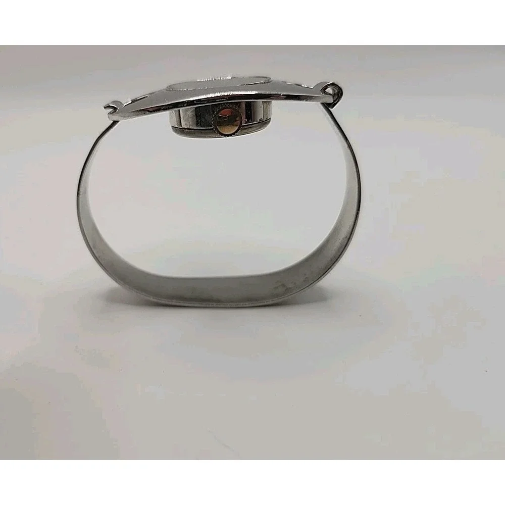 MARCEL BOUCHER UFO Retro MCM Manual WIND-UP Ladies Watch Chrome Black Dial 17J